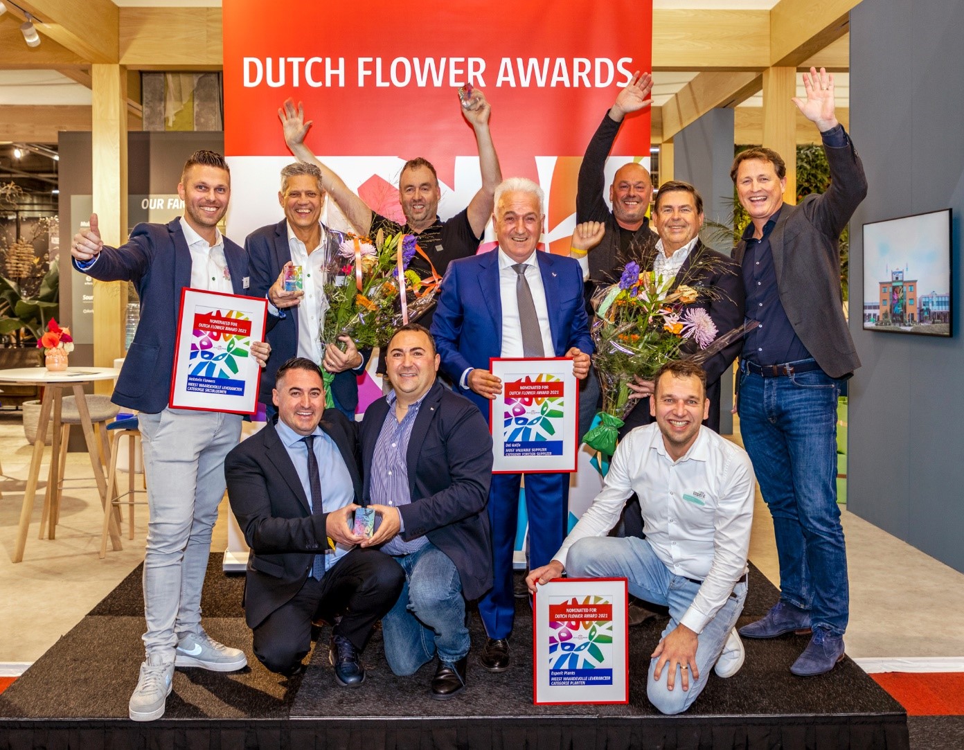 Holstein Flowers, Esperit Plants en Del Golfo trotse winnaars Dutch Flower Awards 2021